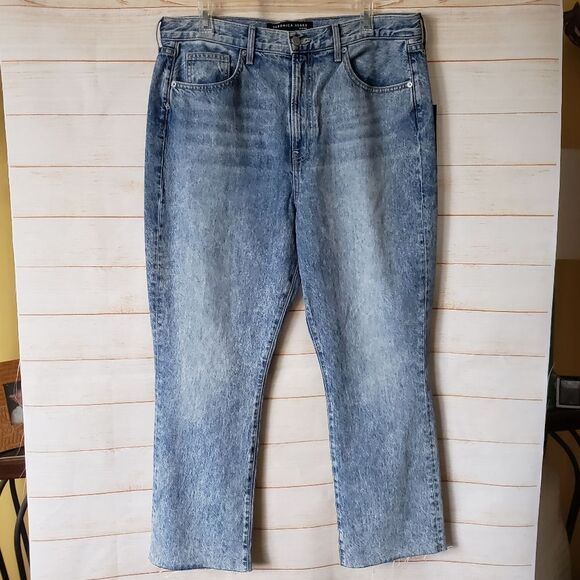 Veronica Beard High-Rise Carly Kick Flare Denim Jeans Size 32/14 Pebble Stone - Picture 4 of 12